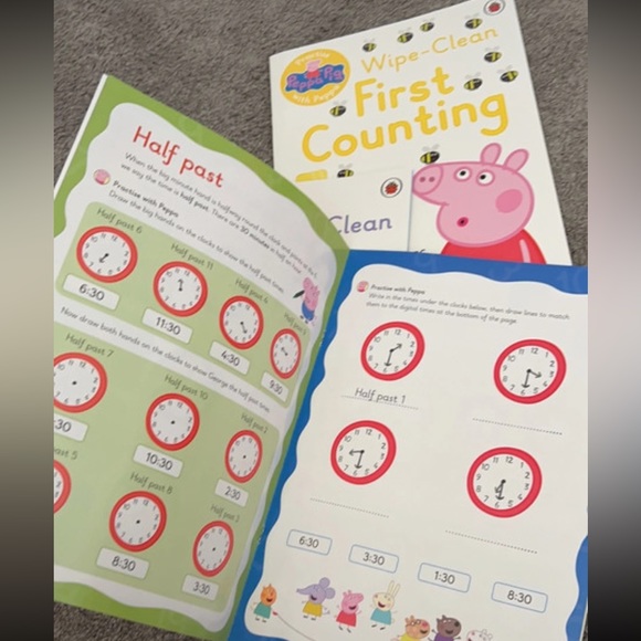 6x learn with Peppa Pig wipe clean books - Picture 2 of 4